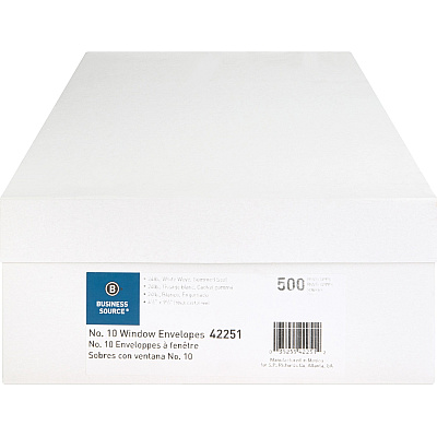 Business Source Economical No. 10 Window Envelope (BSN42251)