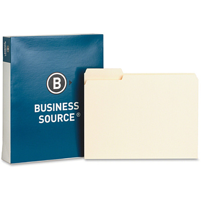 Business Source 1/3 Tab Cut Letter Recycled Top Tab File Folder (BSN65775)