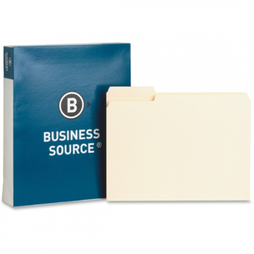 Business Source 1/3 Tab Cut Letter Recycled Top Tab File Folder (65775)
