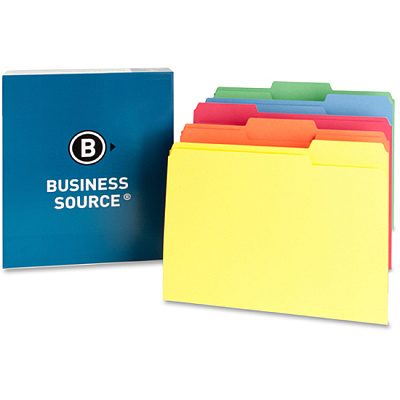 Business Source 1/3 Tab Cut Letter Recycled Top Tab File Folder (BSN65780)