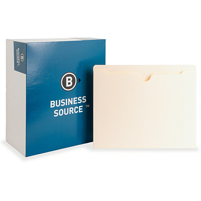 Business Source Straight Tab Cut Letter Recycled File Pocket (BSN65797)