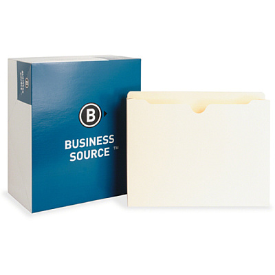 Business Source Straight Tab Cut Letter Recycled File Pocket (BSN65799)