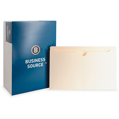 Business Source Straight Tab Cut Legal Recycled File Pocket (BSN65801)