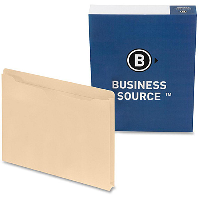 Business Source Straight Tab Cut Legal Recycled File Pocket (BSN65801)