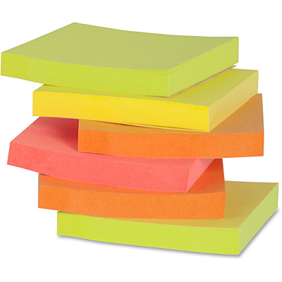 Business Source Repositionable Neon Notes (BSN16451)