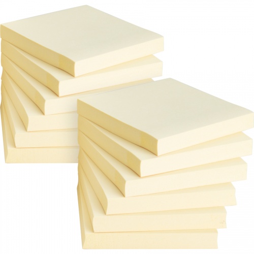 Business Source Yellow Repositionable Adhesive Notes (36612)