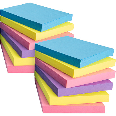 Business Source 3x3 Extreme Colors Adhesive Notes (BSN36615)