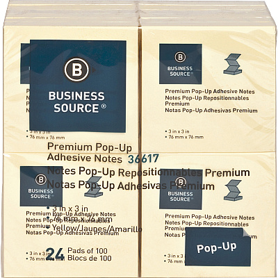 Business Source Reposition Pop-up Adhesive Notes (BSN36617)