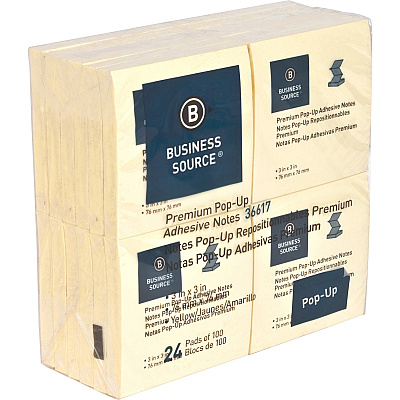 Business Source Reposition Pop-up Adhesive Notes (BSN36617)