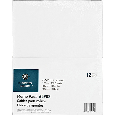 Business Source Plain Memo Pads (BSN65902)