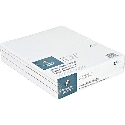 Business Source Plain Memo Pads (BSN65902)