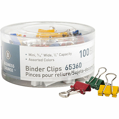 Business Source Colored Fold-back Binder Clips (BSN65360)