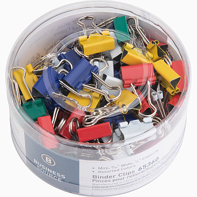 Business Source Colored Fold-back Binder Clips (BSN65360)