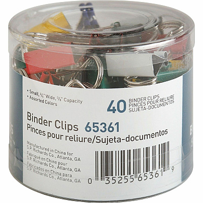 Business Source Colored Fold-back Binder Clips (BSN65361)