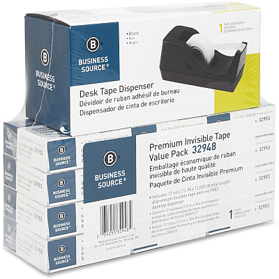 Business Source Invisible Tape Dispenser Value Pack (BSN32948)