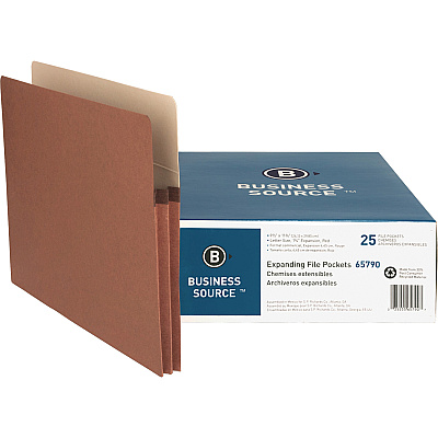 Business Source Straight Tab Cut Letter Recycled File Pocket (BSN65790)