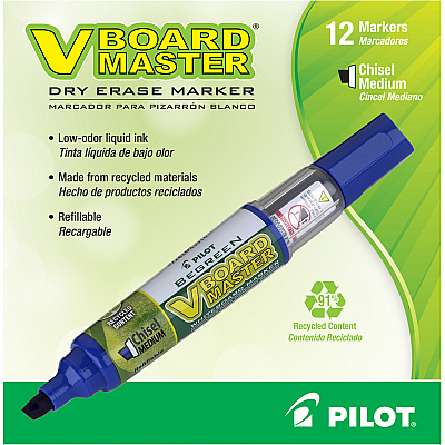 Pilot BeGreen Refillable VBoard Dry-erase Marker (PIL43915)