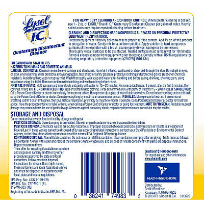 LYSOL Brand I.C. LYSOL Brand I.C. Quaternary Disinfectant Cleaner (RAC74983CT)