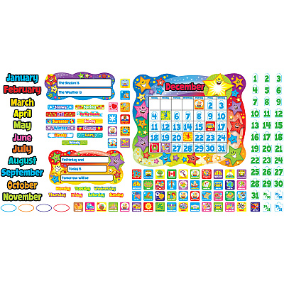 TREND Star Calendar Bulletin Board Set (TEPT8194)