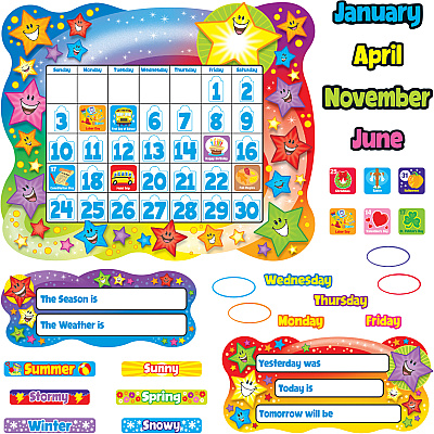 TREND Star Calendar Bulletin Board Set (TEPT8194)