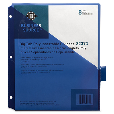 Business Source Double Pocket Index Dividers (BSN32373)