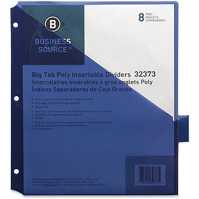 Business Source Double Pocket Index Dividers (BSN32373)