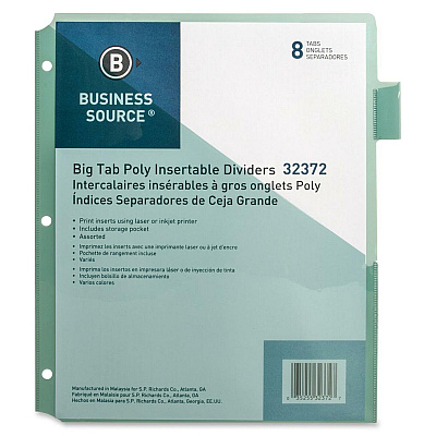 Business Source Pocket Index Dividers (BSN32372)
