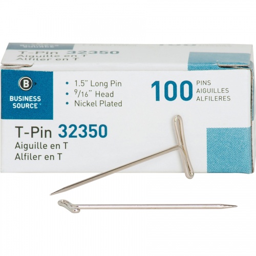Business Source High Quality Steel T-pins (32350)