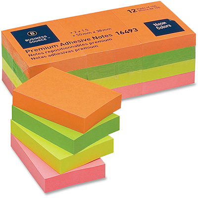 Business Source Premium Repostionable Adhesive Notes (BSN16493)