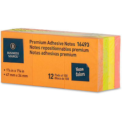 Business Source Premium Repostionable Adhesive Notes (BSN16493)