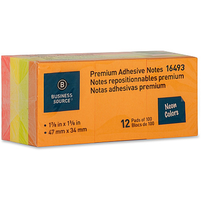 Business Source Premium Repostionable Adhesive Notes (BSN16493)