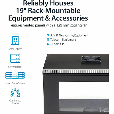 StarTech 6u 19in Wall Mount Server Rack Cabinet (RK619WALL)