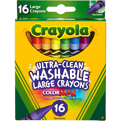 Crayola Ultra-Clean Washable Large Crayons (CYO523281)