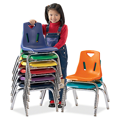 Jonti-Craft Berries Plastic Chairs with Chrome-Plated Legs (8144JC1114)