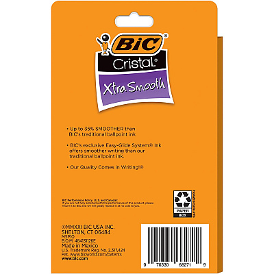 BIC Cristal Ballpoint Stick Pens (BICMSP10BK)