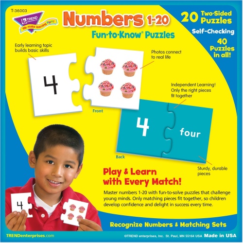 TREND Fun-to-Know 3" Numbers Puzzles (T36003)