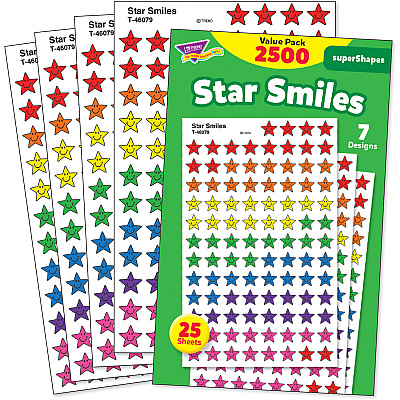 TREND Super Shapes Star Smiles Stickers (TEPT46917)