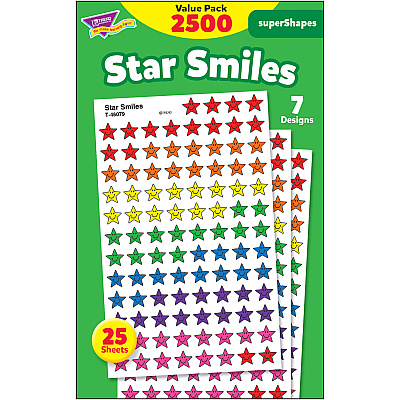 TREND Super Shapes Star Smiles Stickers (TEPT46917)