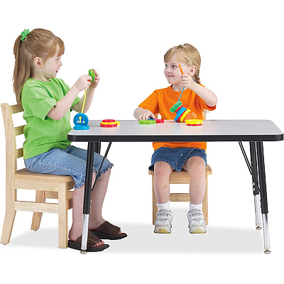 Jonti-Craft Berries Elementary Height Gray Top Rectangular Table (6478JCE008)