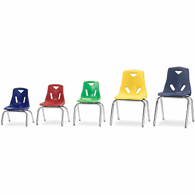 Jonti-Craft Berries Plastic Chairs with Chrome-Plated Legs (8142JC1004)