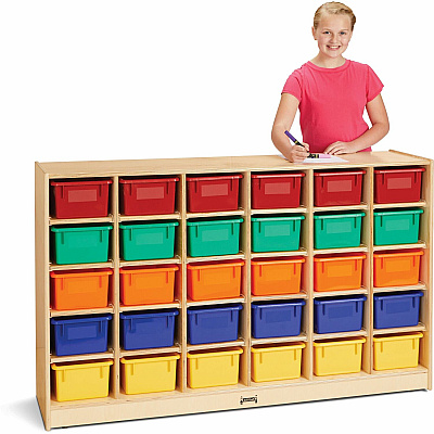 Jonti-Craft Rainbow Accents 30 Cubbie-trays Mobile Storage Unit (0431JC)