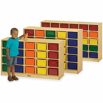 Jonti-Craft Rainbow Accents 30 Cubbie Mobile Storage (0430JC)