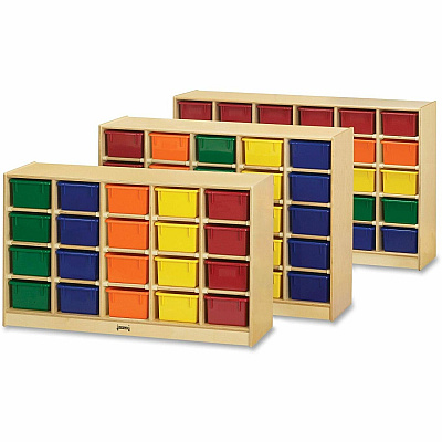 Jonti-Craft Rainbow Accents 30 Cubbie Mobile Storage (0430JC)