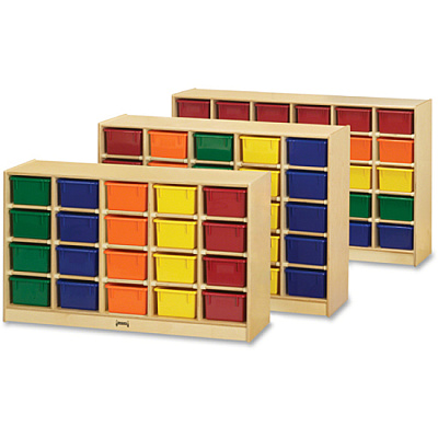Jonti-Craft Rainbow Accents 20 Cubbie-tray Mobile Storage Unit (0421JC)