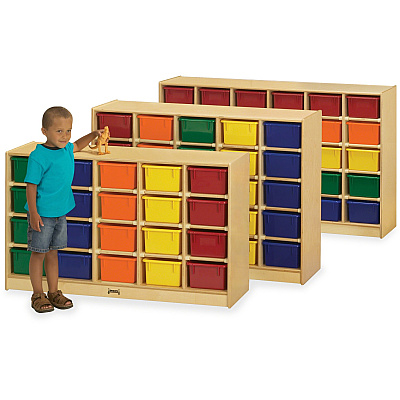 Jonti-Craft Rainbow Accents 20 Cubbie Mobile Storage (0420JC)