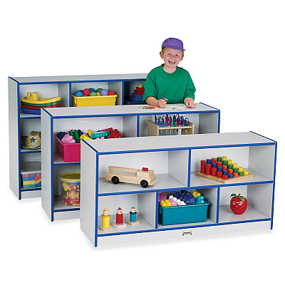 Jonti-Craft Rainbow Accents Low Open Single Storage Shelf (0392JCWW005)