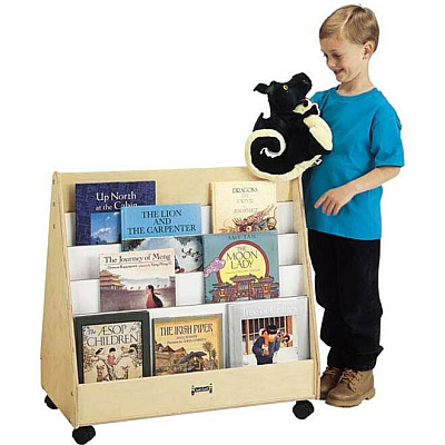 Jonti-Craft Rainbow Accents Double Sided Mobile Pick-a-Book Stand (3507JC)