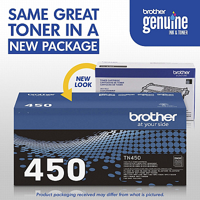Brother Genuine TN450 Mono Laser High Yield Black Toner Cartridge