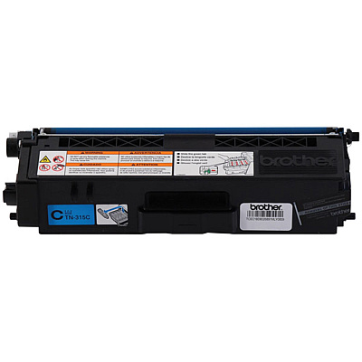 Brother Genuine TN315C High Yield Cyan Toner Cartridge.