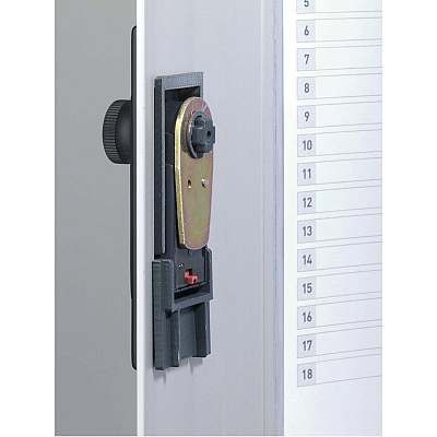 Durable Brushed Aluminum Combo Lock 54-Key Cabinet with Drop Box (DBL196823)